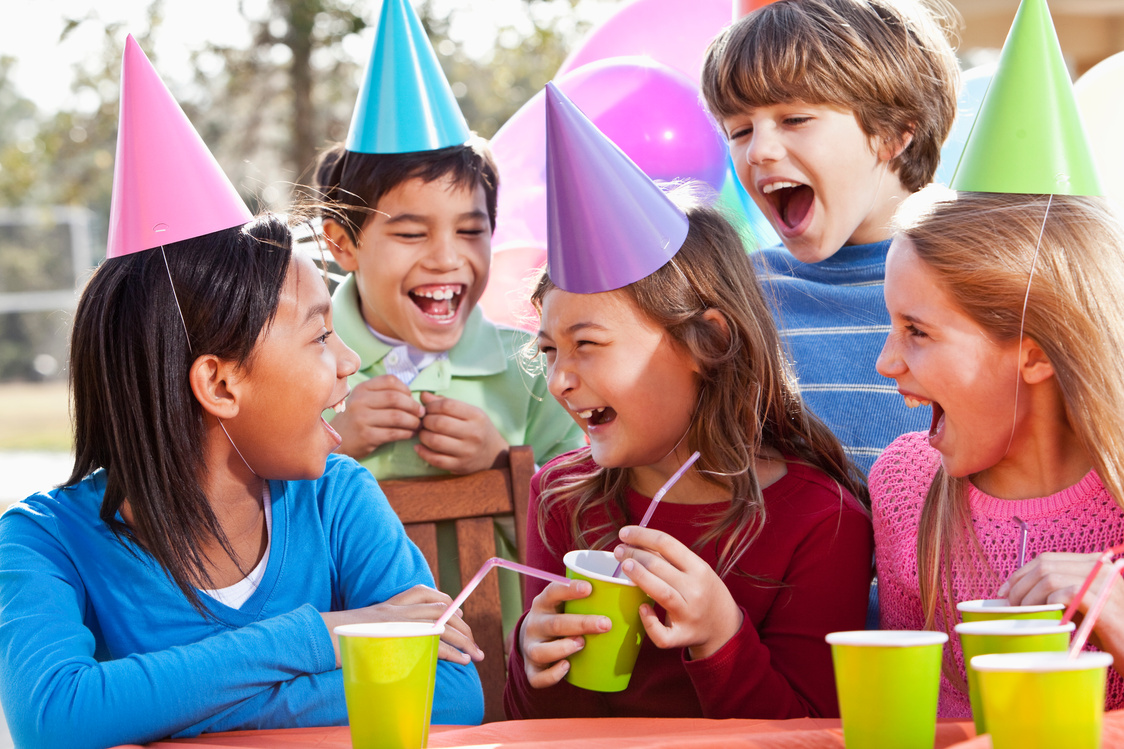 Children at birthday party